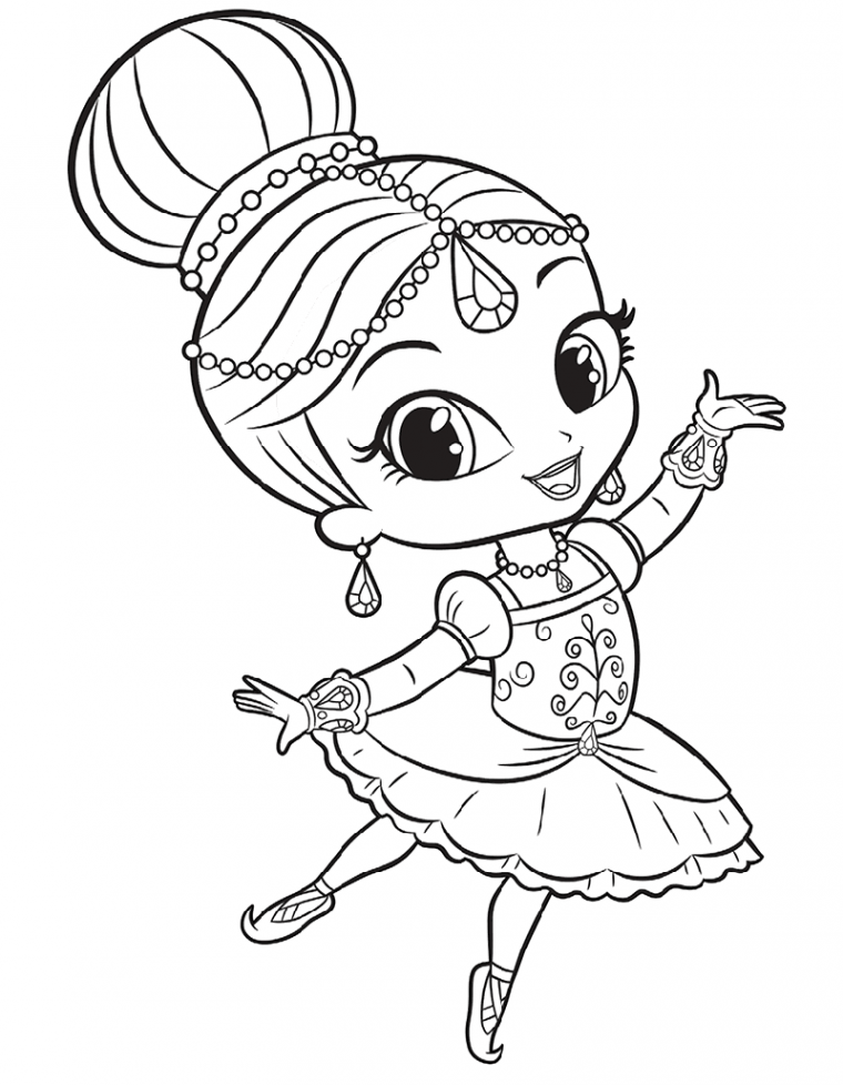 shimer and shine coloring pages