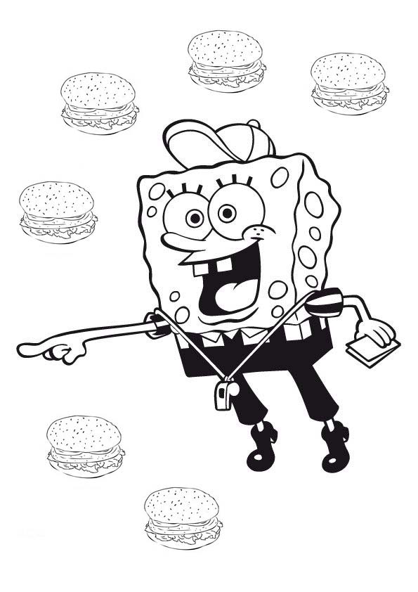 krabby patty coloring pages