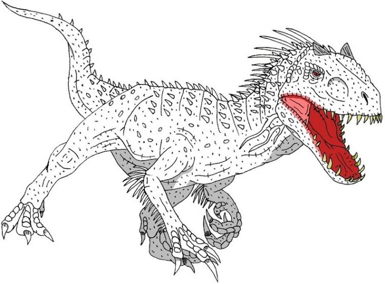 printable indominus rex coloring page