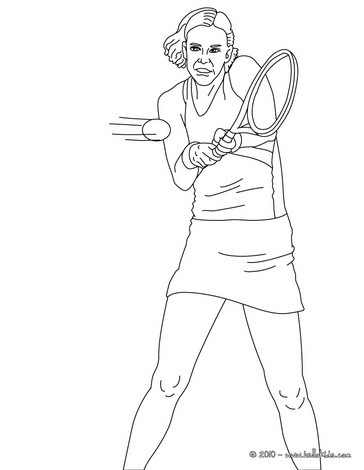 serena williams coloring page