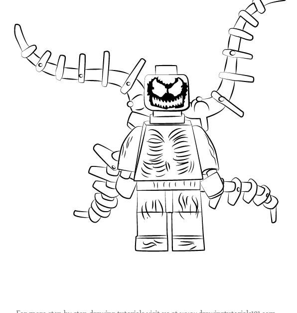 lego venom coloring page