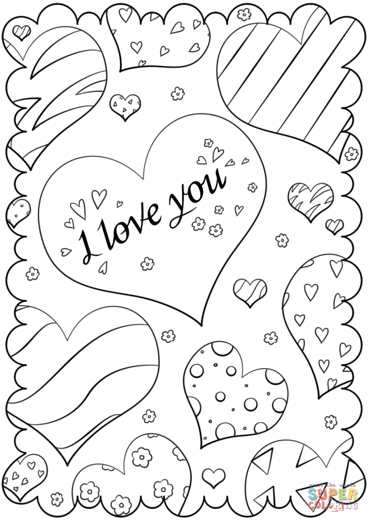 love you coloring pages