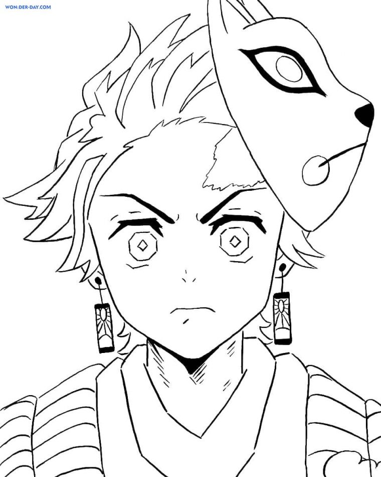 demon slayer coloring pages inosuke