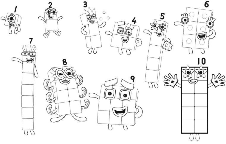 numberblock 7 coloring page