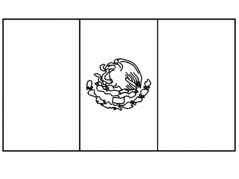 mexico flag coloring page printable