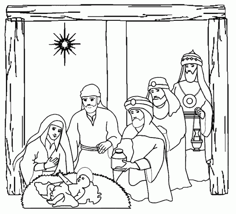 three wise men coloring page