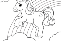 unicorns and rainbows coloring pages