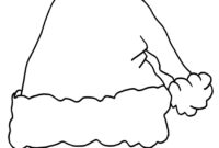 printable santa hat coloring page