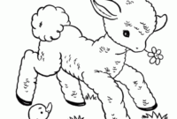 lamb coloring sheet