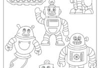 robot coloring pages pdf