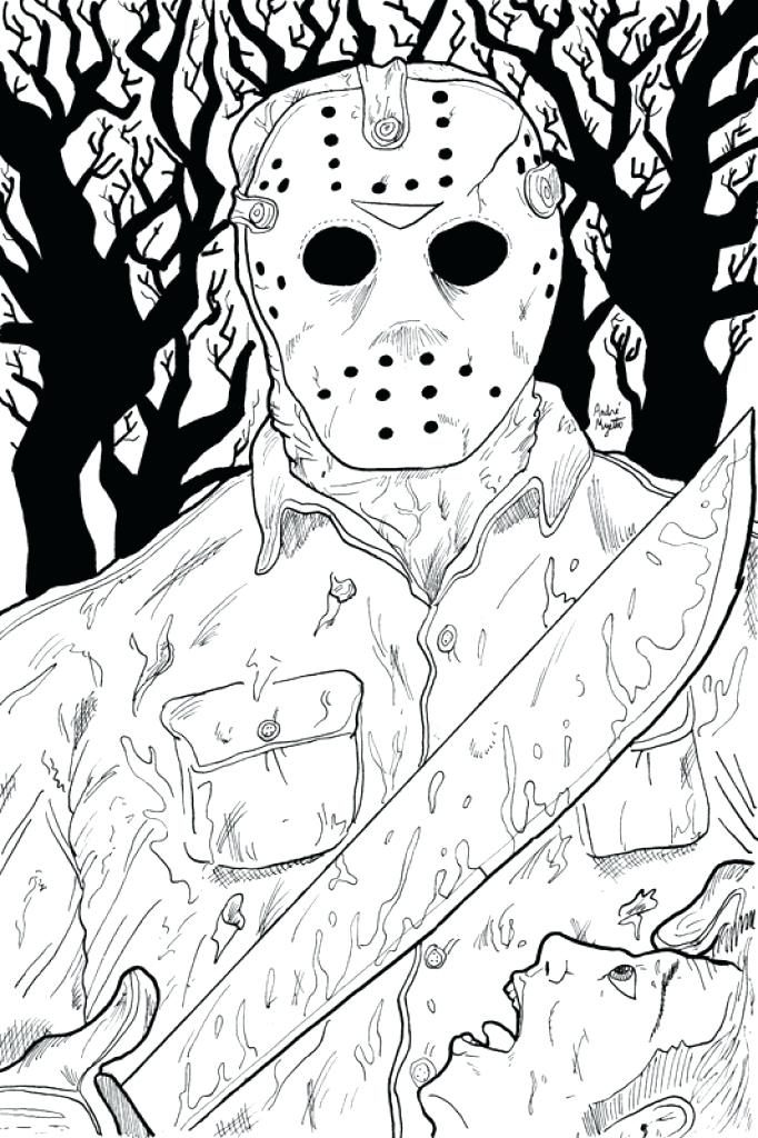 printable michael myers coloring pages