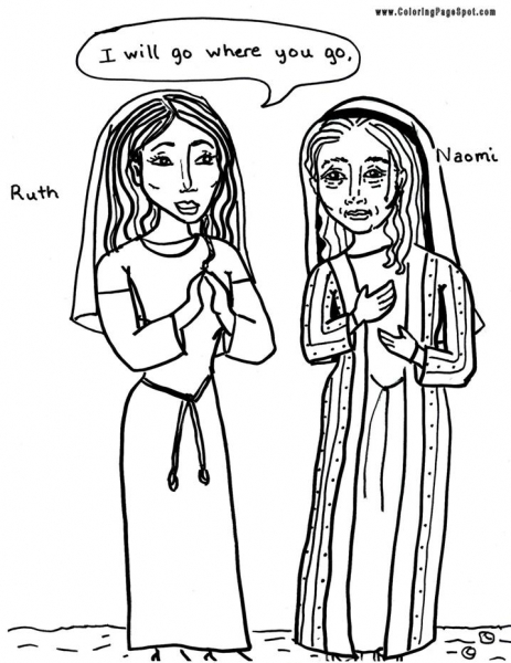 naomi and ruth coloring page