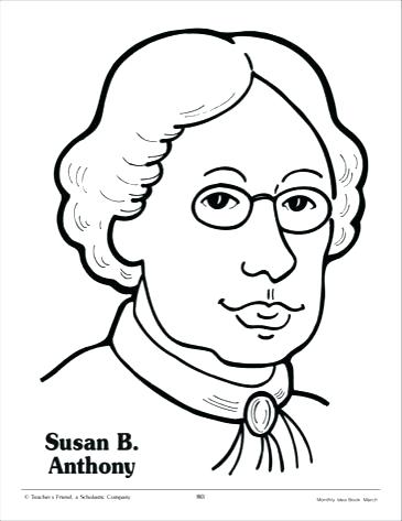 susan b anthony coloring page