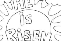 he has risen coloring page