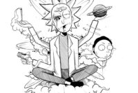 rick and morty trippy coloring pages