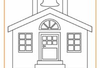 schoolhouse coloring page