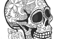 coloring pages for adults skulls