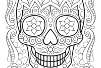 coloring skull