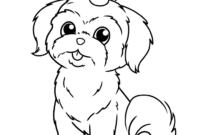 shih tzu coloring page