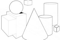 3d shapes coloring pages