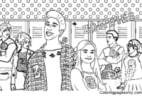 zombies 2 coloring pages disney channel