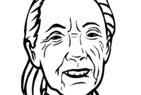 jane goodall coloring page