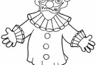 scary clown coloring pages