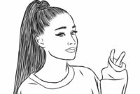 coloriage ariana grande a imprimer