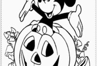 mickey halloween coloring