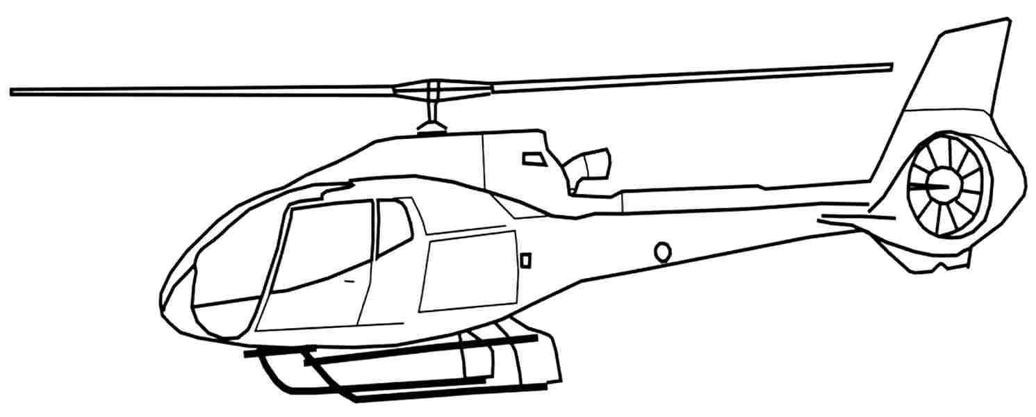 Helicopter (Transportation) – Free Printable Coloring Pages