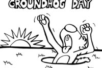 free groundhog coloring pages