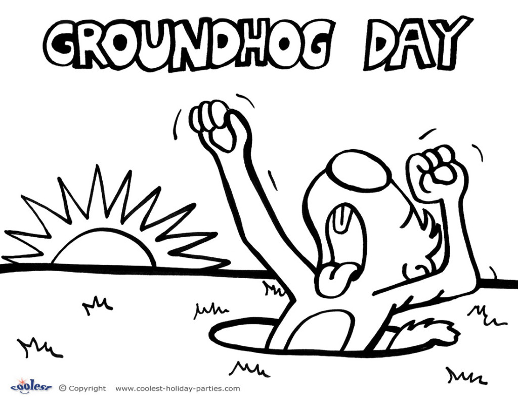 groundhog-coloring-page-01 - Coolest Free Printables