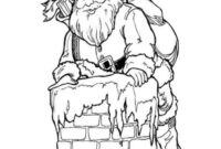 summer santa coloring page