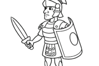 roman soldier coloring page