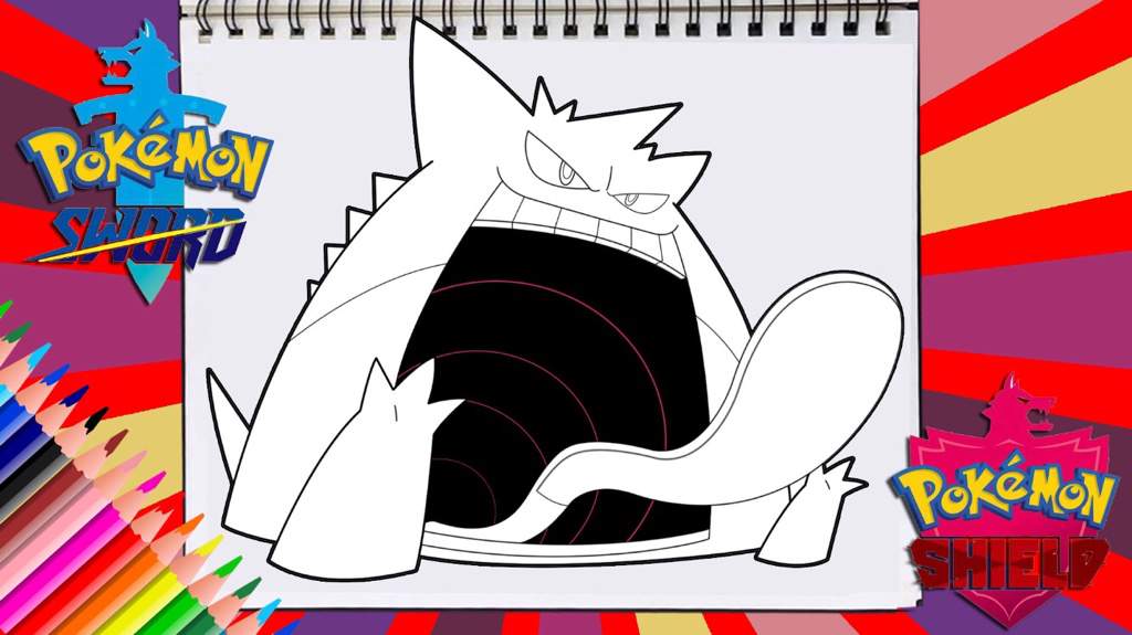 Pokemon Sword And Shield Gigantamax Gengar Coloring Page | Pokémon