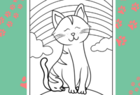 rainbow cat coloring page