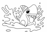 shark dog coloring pages