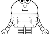 cute robot coloring pages