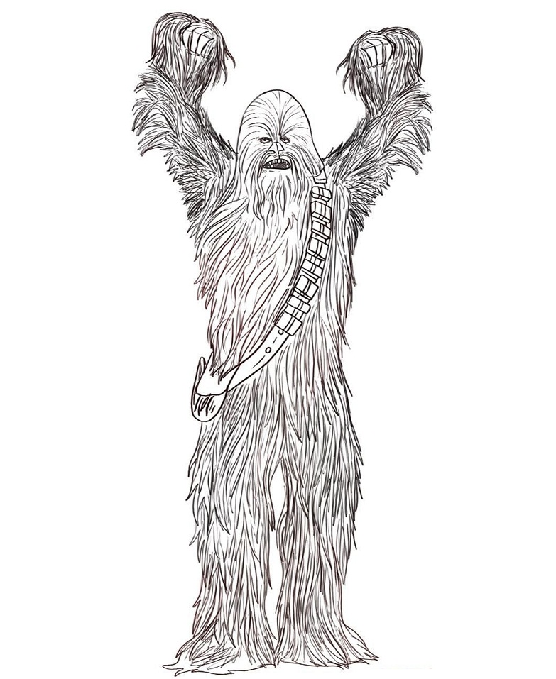 Star Wars Chewbacca Coloring Page - Free Printable Coloring Pages for Kids