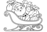 santa sleigh coloring pages printable