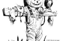 scary scarecrow coloring pages