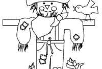 scarecrow coloring sheet