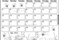 may calendar coloring page