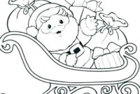 santa sleigh coloring pages