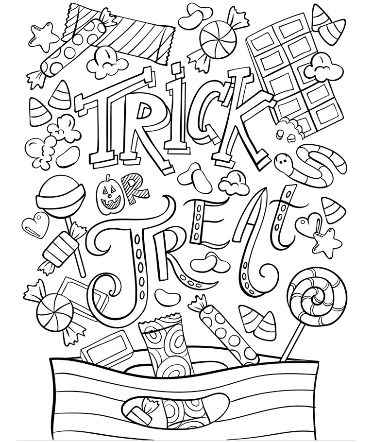 Trick Or Treat Coloring Pages at GetColorings.com | Free printable