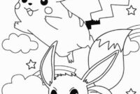 eevee pikachu coloring pages