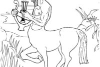 centaur coloring page