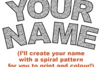 customized name coloring pages