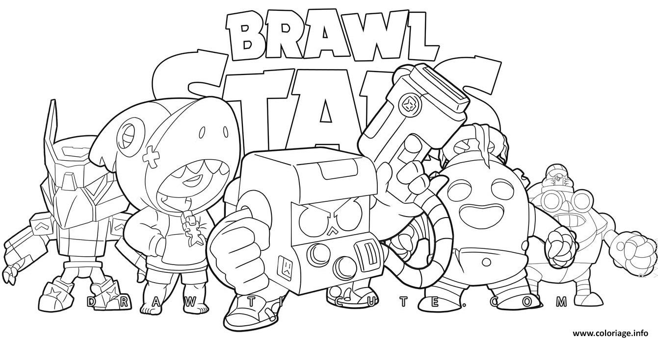 Coloriage Brawler Team Brawl Stars Dessin Brawl Stars à imprimer