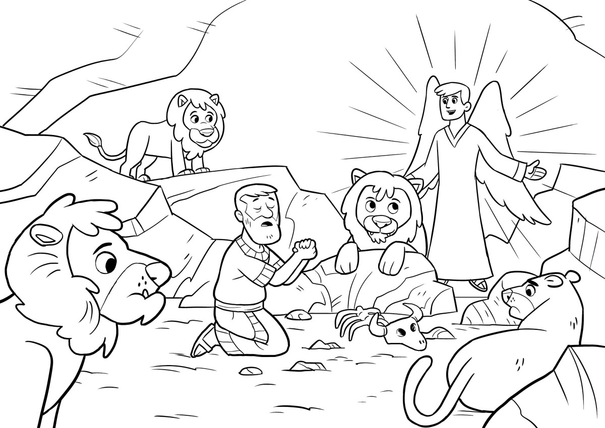 Download daniel in the lion den coloring pages and use any clip . Bible Coloring Pages For Kids Daniel And Lions Den - smart-kiddy